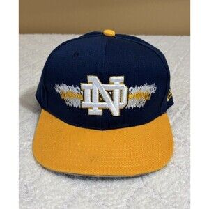 New Era Notre Dame Embroidered Snap Back Hat Blue/Gold